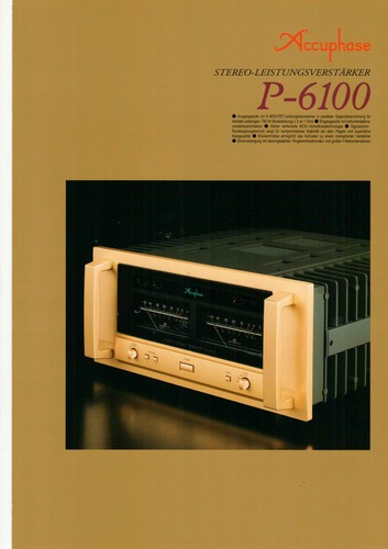 Faltblatt accuphase 6100 - accuphase, p-6100